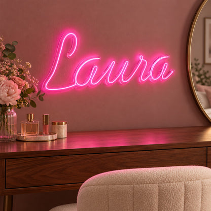 Laura LED Neon Sign - advertising view