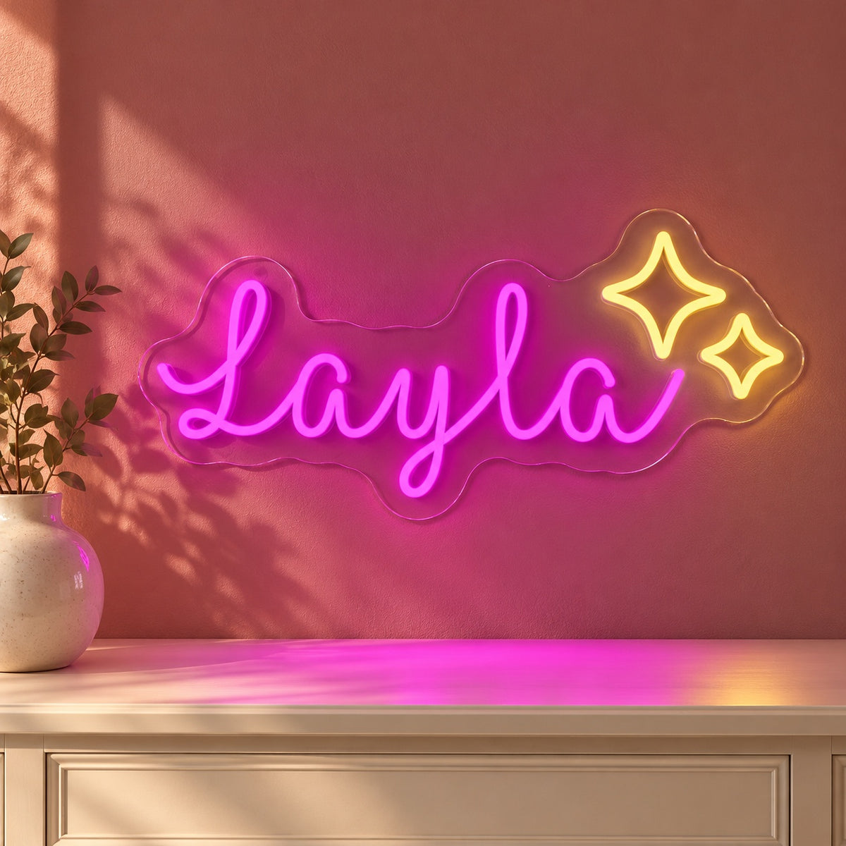 Layla LED Neon Sign - advertising view