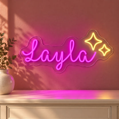 Layla LED Neon Sign - advertising view