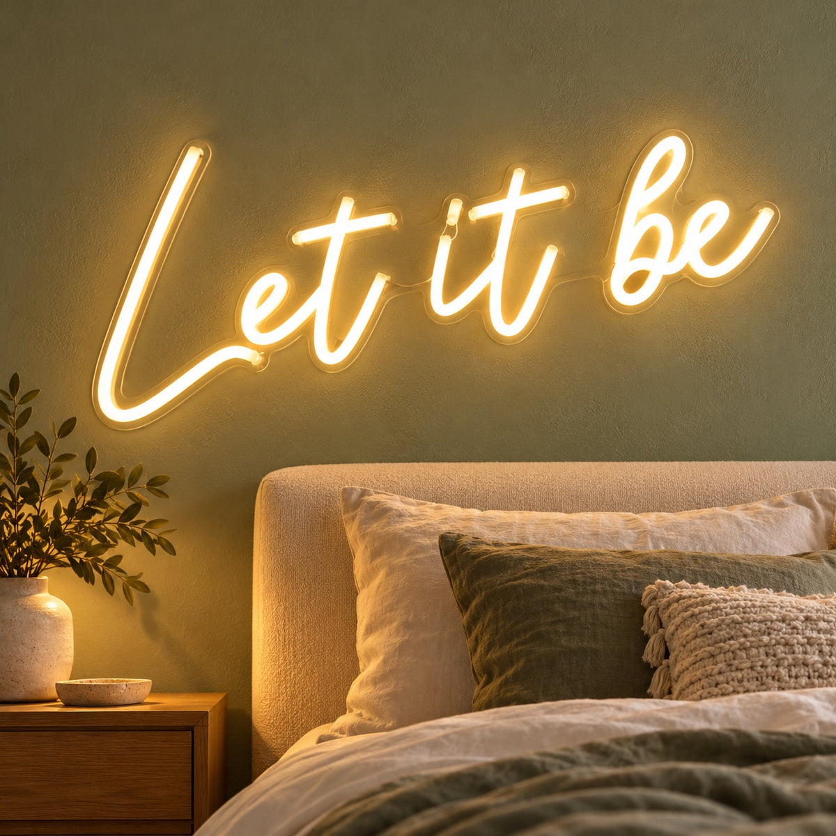 Let It Be LED Neon Sign - advertising view