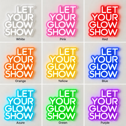 Let Your Glow Show LED Neon Sign - nine-color grid