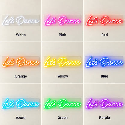 Let's Dance LED Neon Sign - nine-color grid