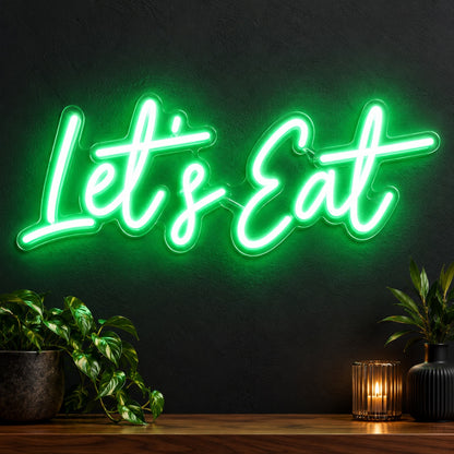 Let's Eat LED Neon Sign - product hero