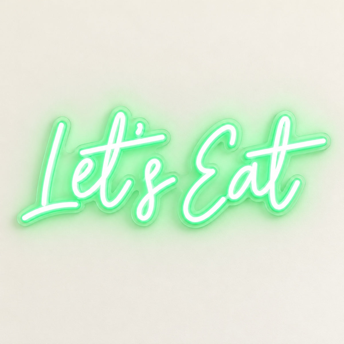 Let's Eat LED Neon Sign - natural light view