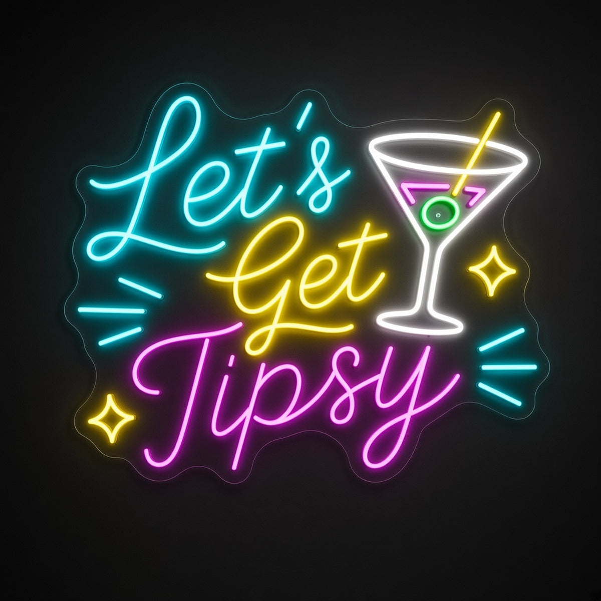 Let's Get Tipsy LED Neon Sign - product hero