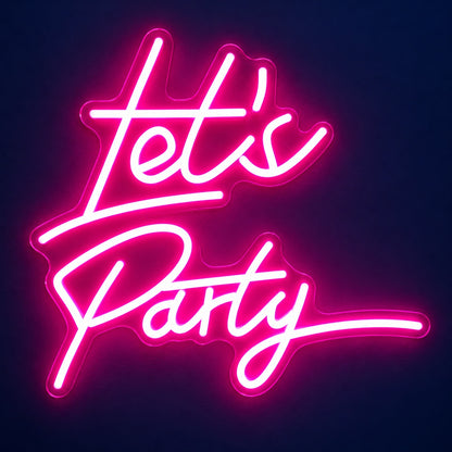 Let's Party LED Neon Sign - product hero
