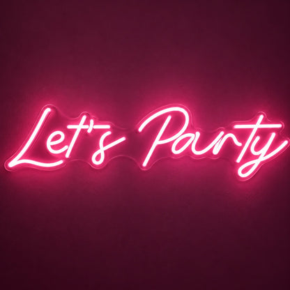 Let's Party LED Neon Sign - product hero