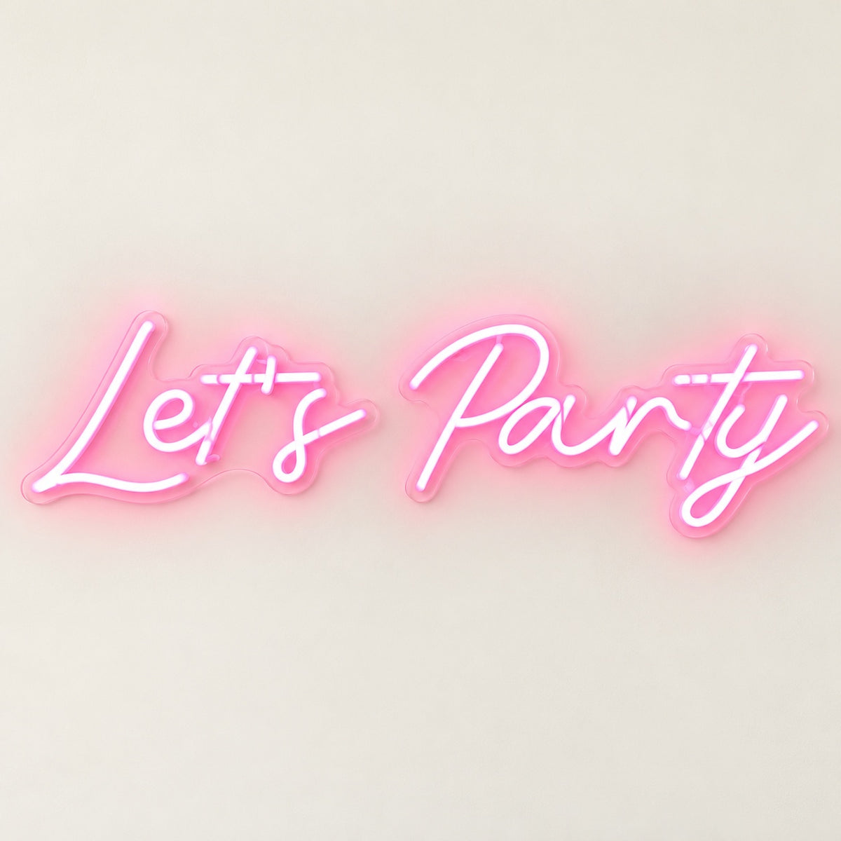 Let's Party LED Neon Sign - natural light view