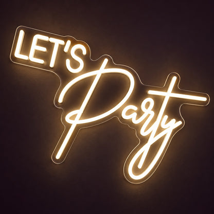 Let's Party LED Neon Sign - product hero