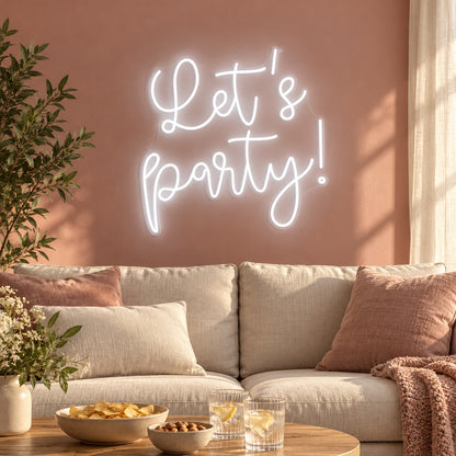 Let's Party! LED Neon Sign - lifestyle view