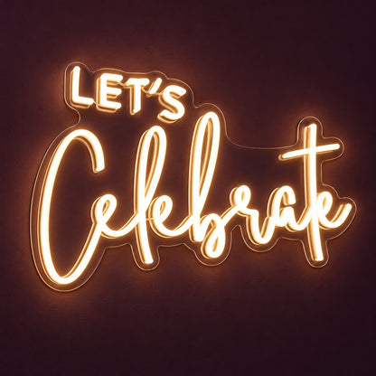 Lets Celebrate LED Neon Sign - product hero