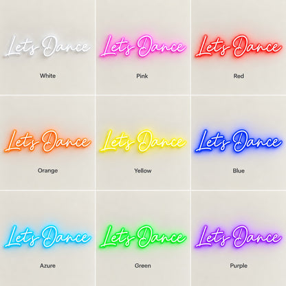 Lets Dance LED Neon Sign - nine-color grid