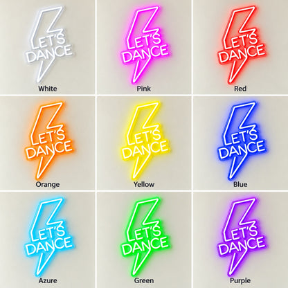 Lets Dance LED Neon Sign - nine-color grid