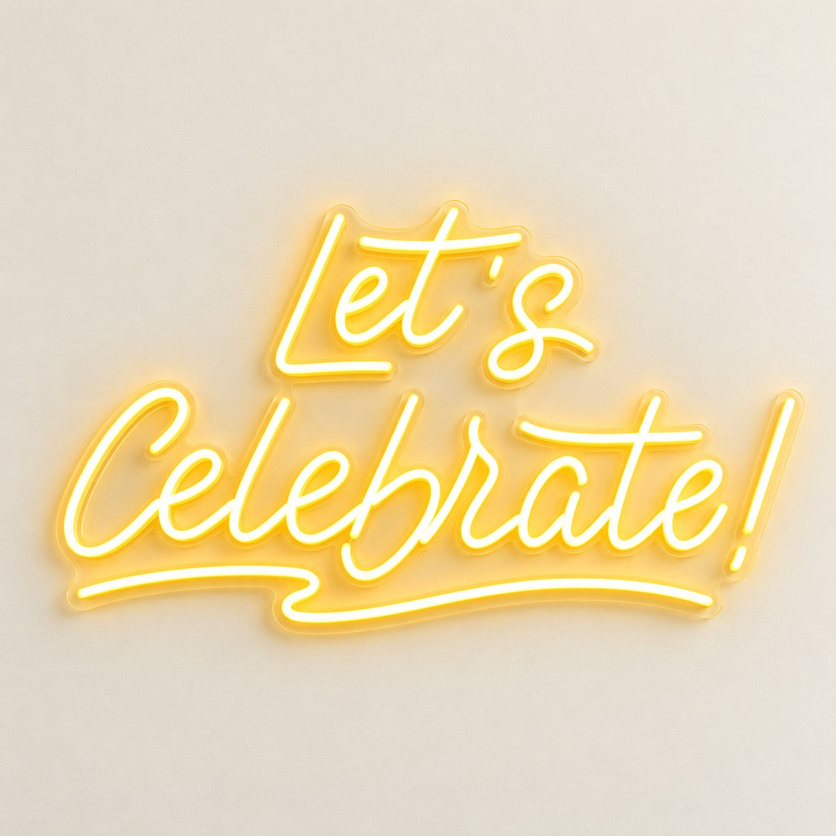 Let’s Celebrate LED Neon Sign - natural light view