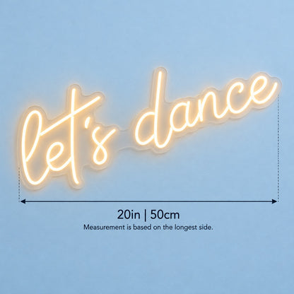 Let’s Dance LED Neon Sign - size guide
