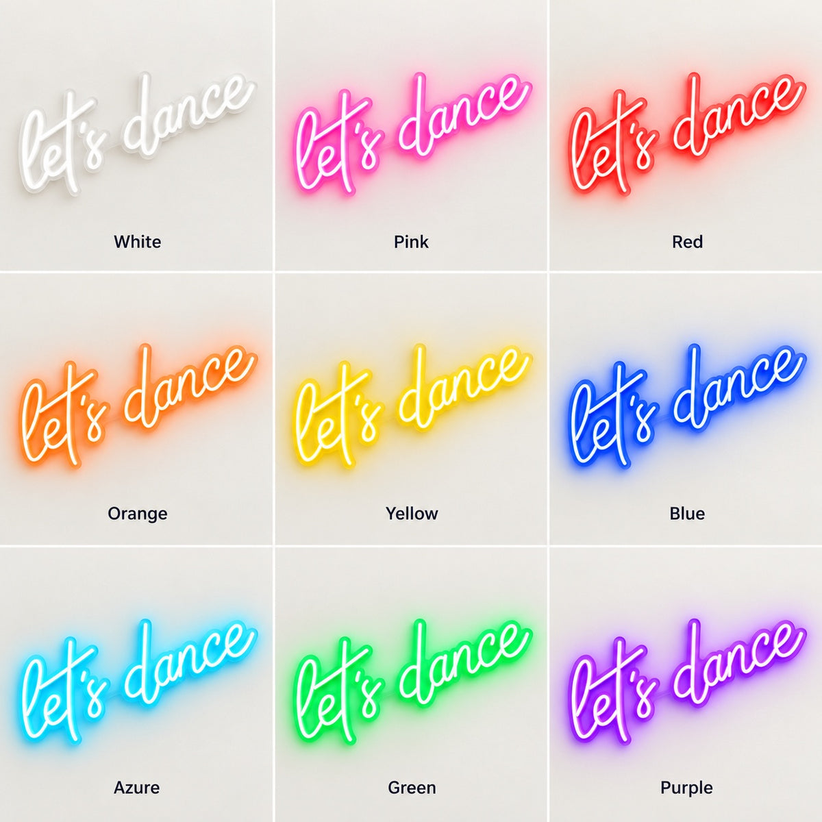 Let’s Dance LED Neon Sign - nine-color grid