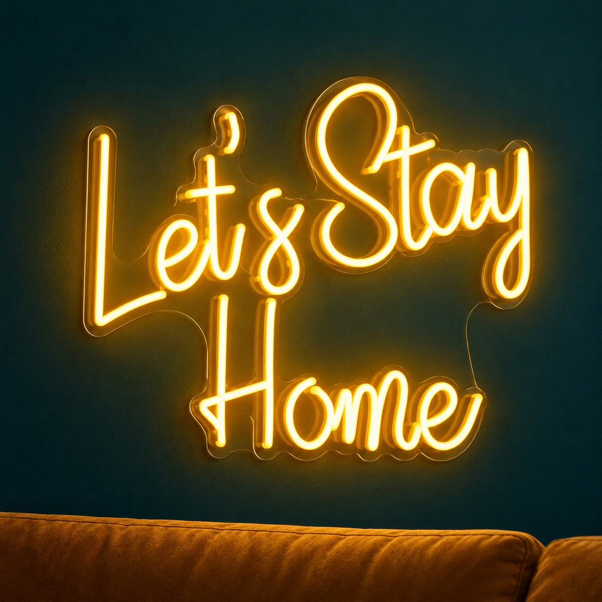 Let’s Stay Home LED Neon Sign - product hero