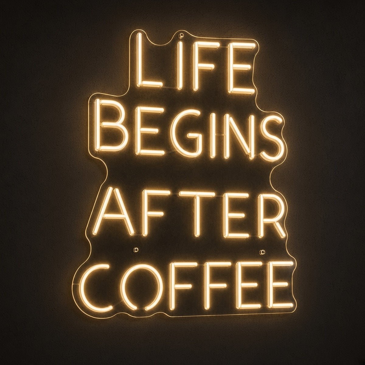 Life Begins After Coffee Wall Mount for Cafe Shop Counter LED Neon Sign - product hero
