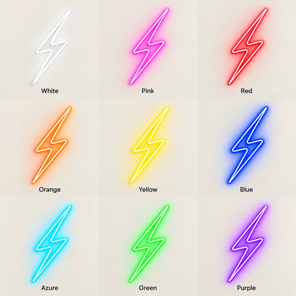 Lightning Bolt LED Neon Sign - nine-color grid