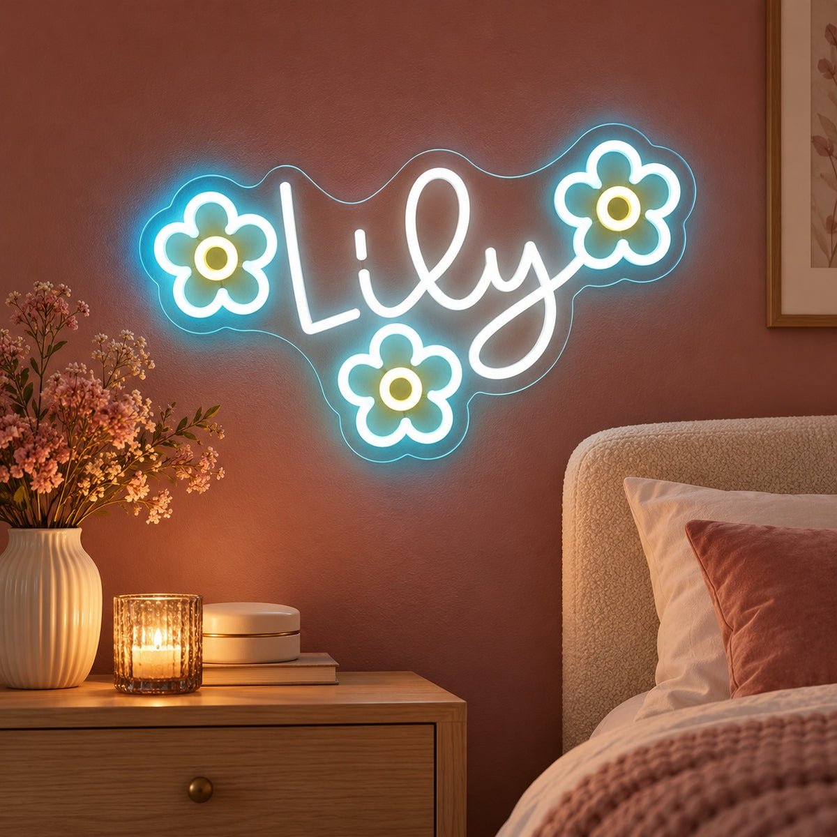 Lily LED Neon Sign - advertising view