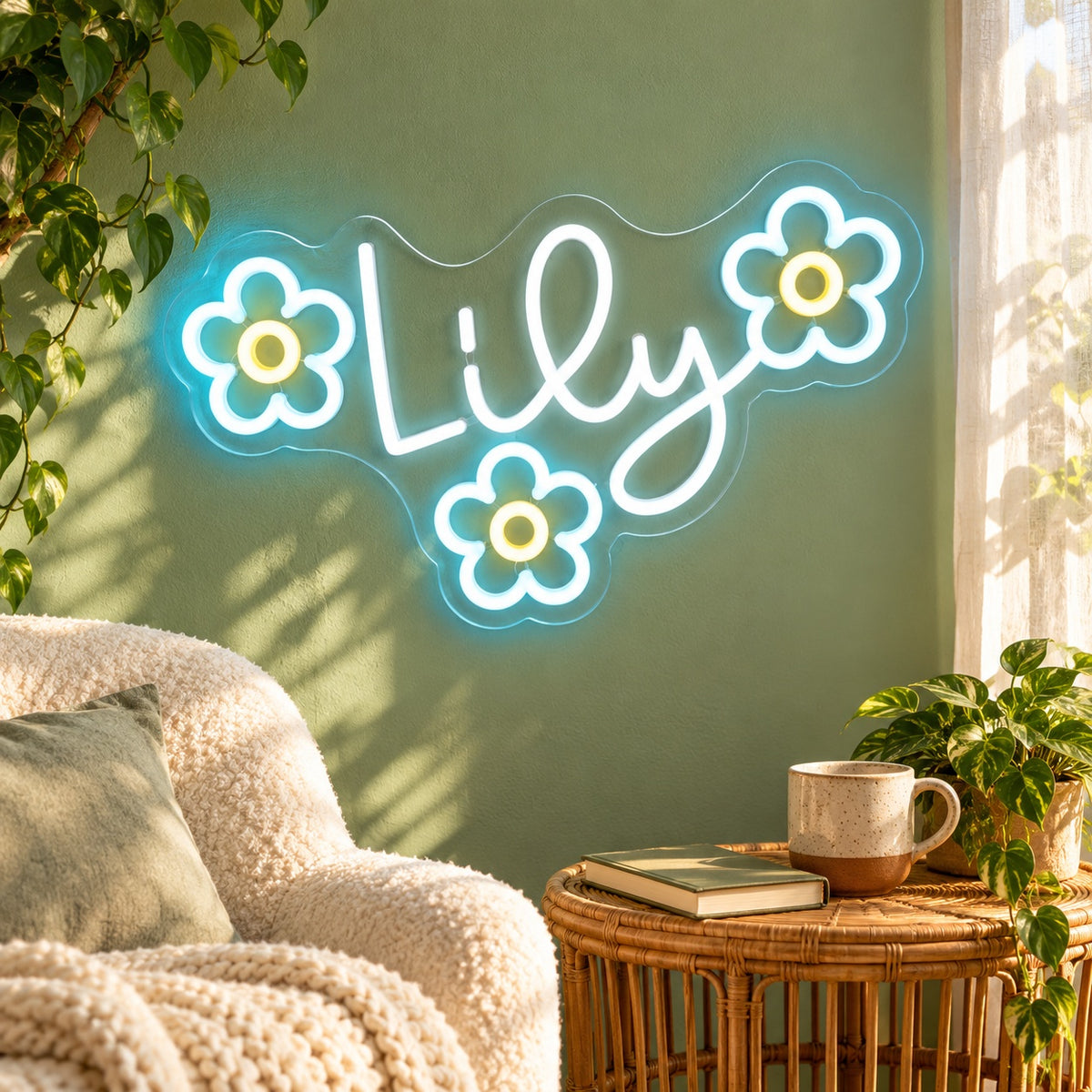 Lily LED Neon Sign - lifestyle view