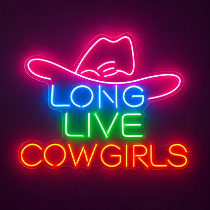 Long Live Cowgirls LED Neon Sign - product hero
