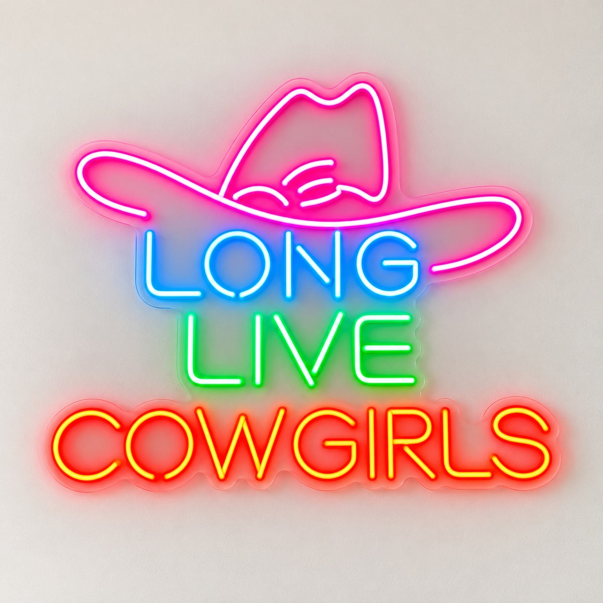 Long Live Cowgirls LED Neon Sign - natural light view