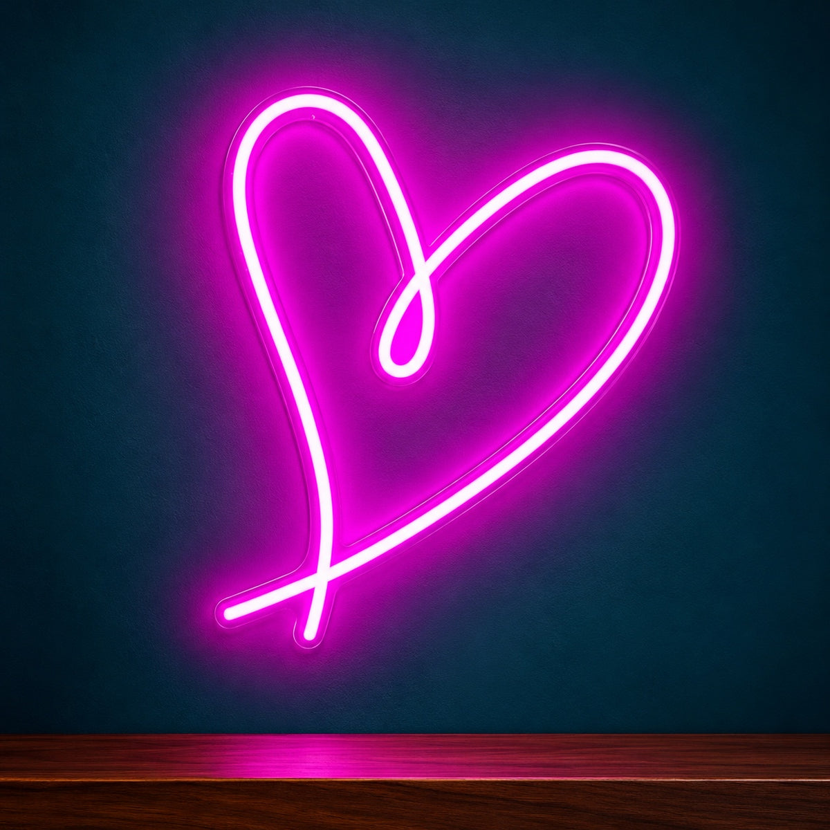 Looped Heart LED Neon Sign - product hero