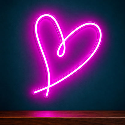 Looped Heart LED Neon Sign - product hero