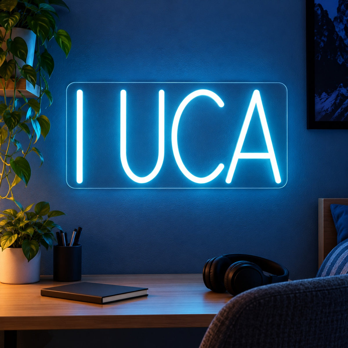 Luca LED Neon Sign - advertising view