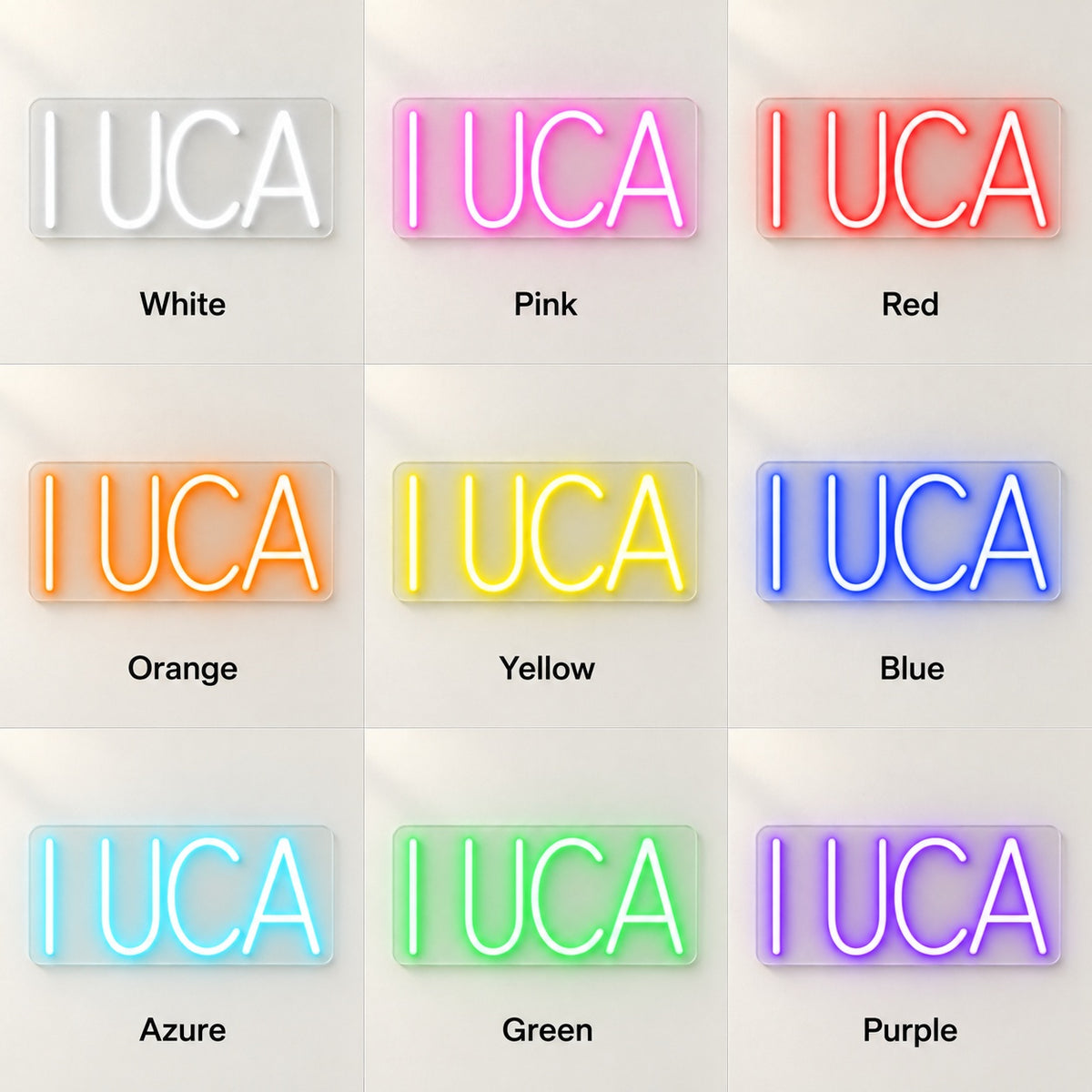 Luca LED Neon Sign - nine-color grid