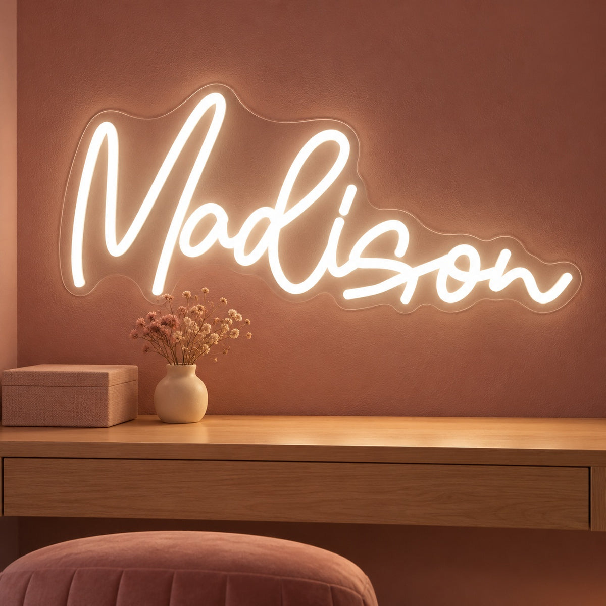 Madison LED Neon Sign - advertising view