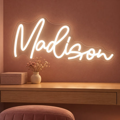 Madison LED Neon Sign - advertising view