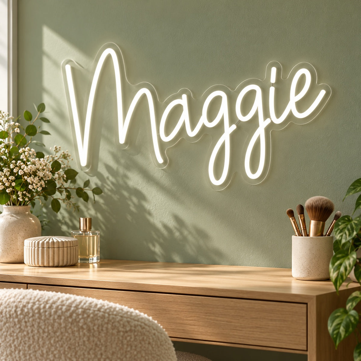 Maggie LED Neon Sign - lifestyle view