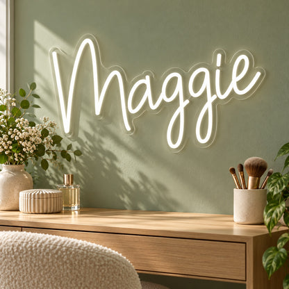 Maggie LED Neon Sign - lifestyle view