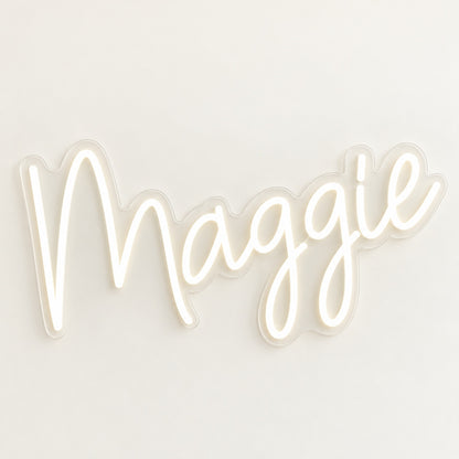 Maggie LED Neon Sign - natural light view