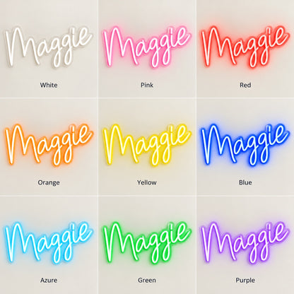 Maggie LED Neon Sign - nine-color grid