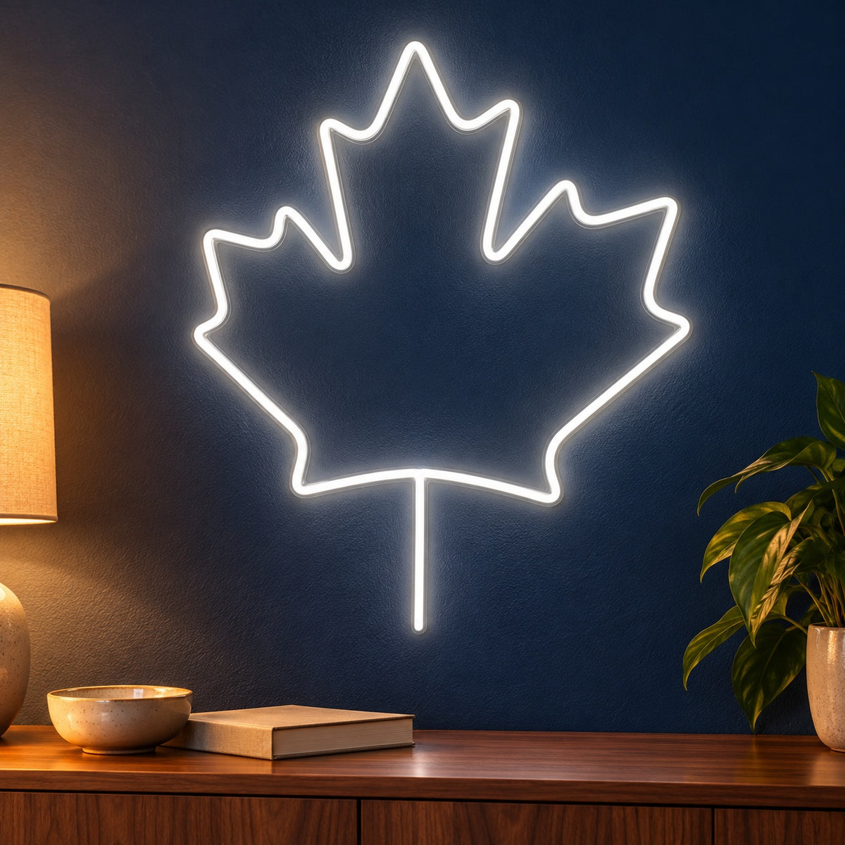 Maple Leaf LED Neon Sign - advertising view
