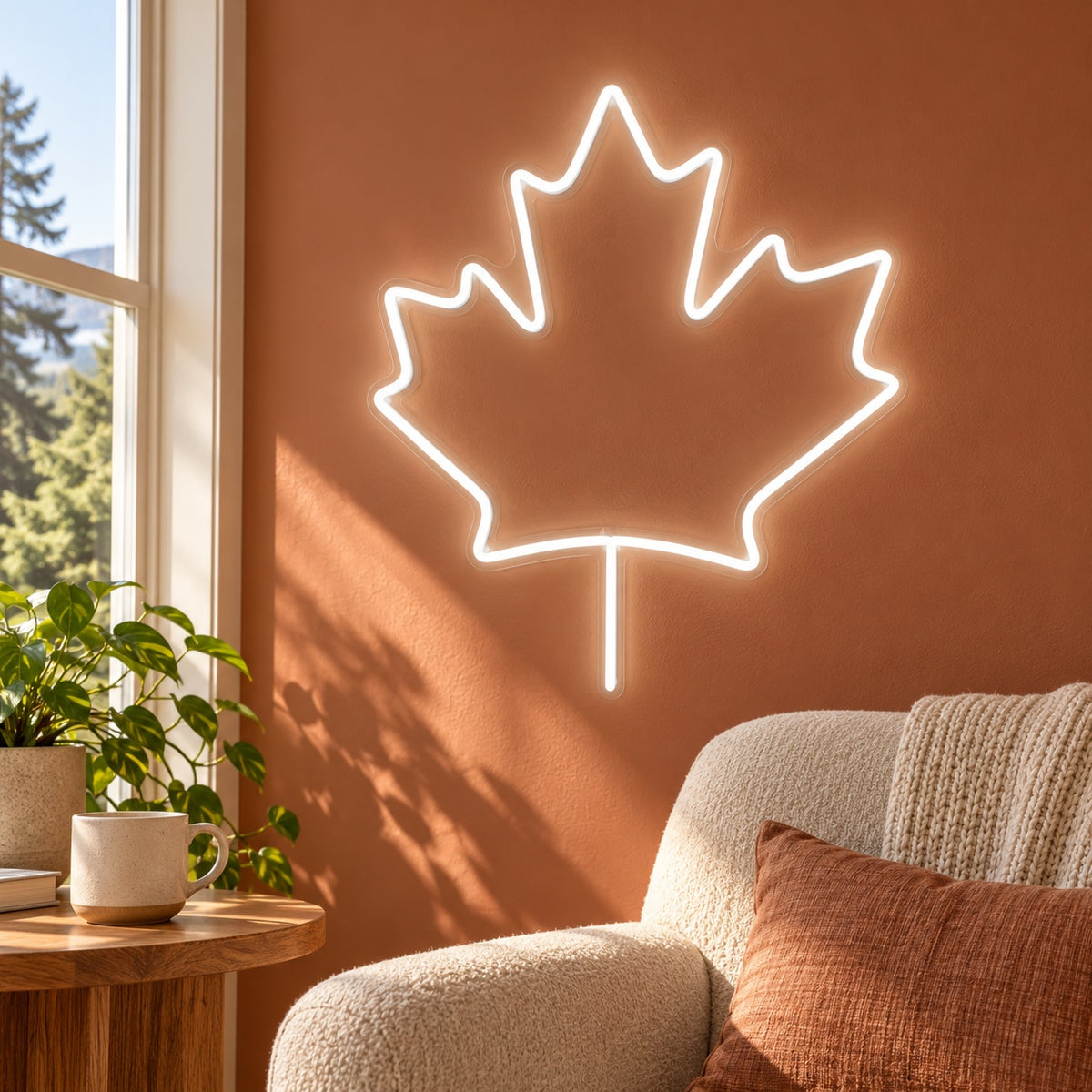 Maple Leaf LED Neon Sign - lifestyle view