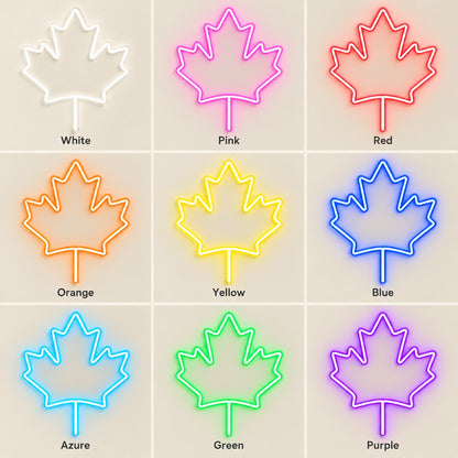 Maple Leaf LED Neon Sign - nine-color grid