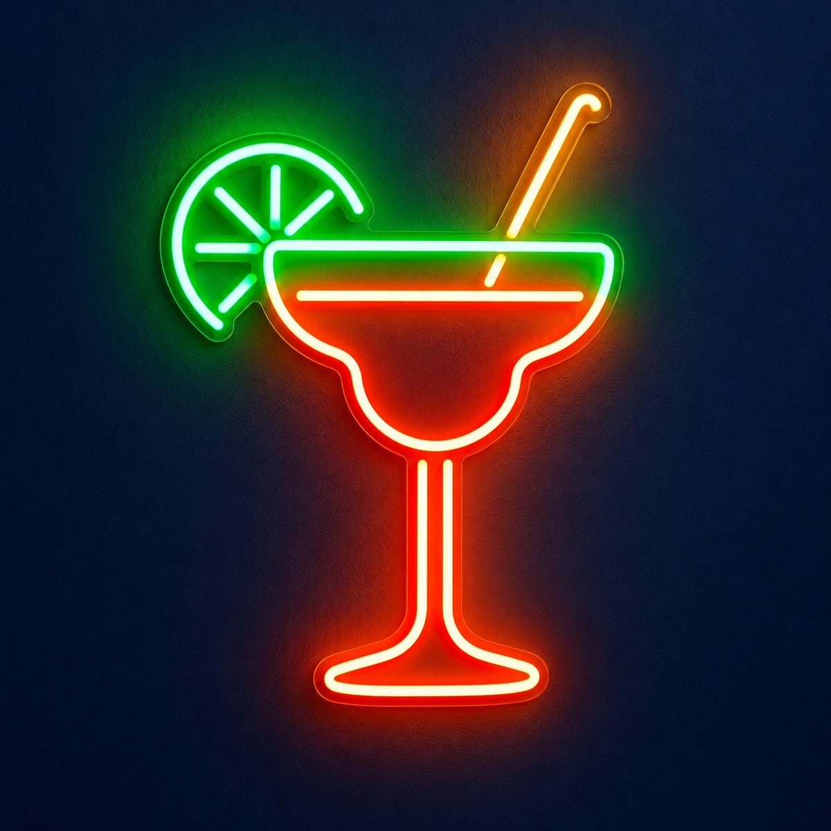Margarita Glass with LED Neon Sign - product hero