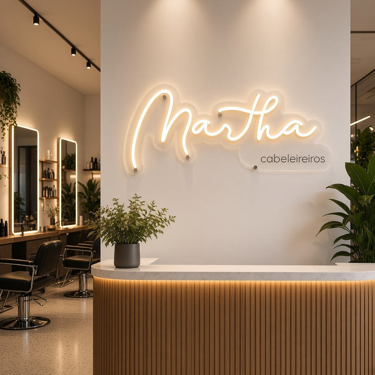 Martha Cabeleireiros LED Neon Sign - advertising view