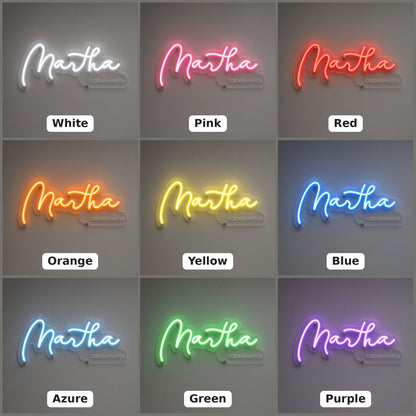 Martha Cabeleireiros LED Neon Sign - nine-color grid
