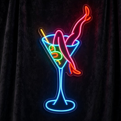Martini Glass With Legs LED Neon Sign - product hero