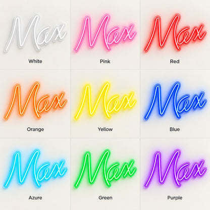 Max LED Neon Sign - nine-color grid