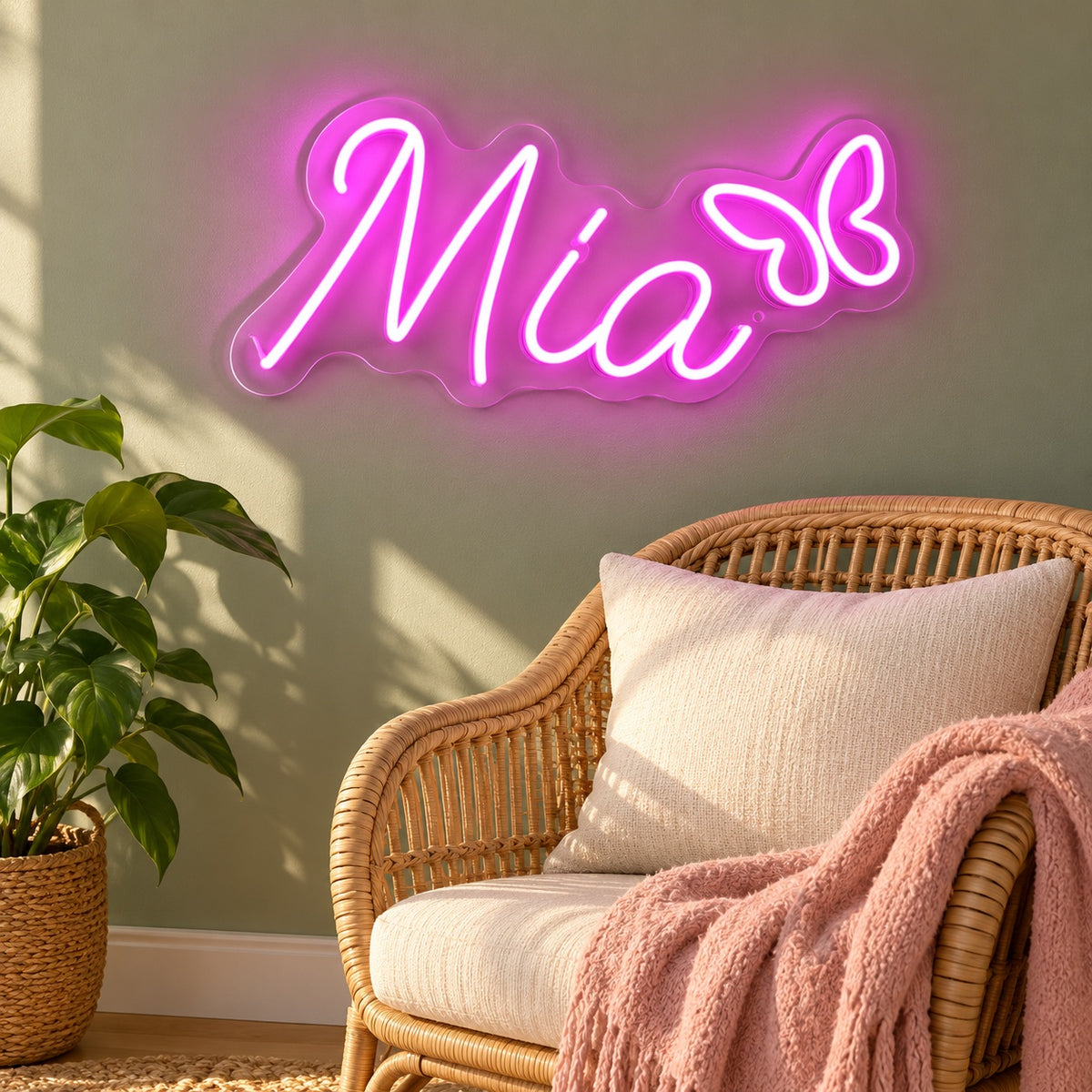 Mia Butterfly LED Neon Sign - lifestyle view