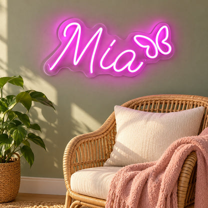 Mia Butterfly LED Neon Sign - lifestyle view