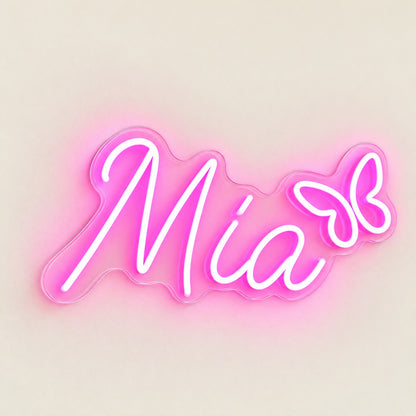 Mia Butterfly LED Neon Sign - natural light view