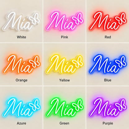 Mia Butterfly LED Neon Sign - nine-color grid