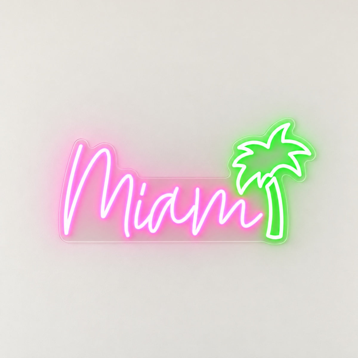 Miami Palm Tree LED Neon Sign - natural light view